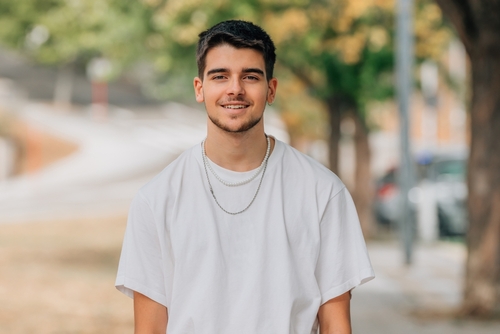 man in white shirt