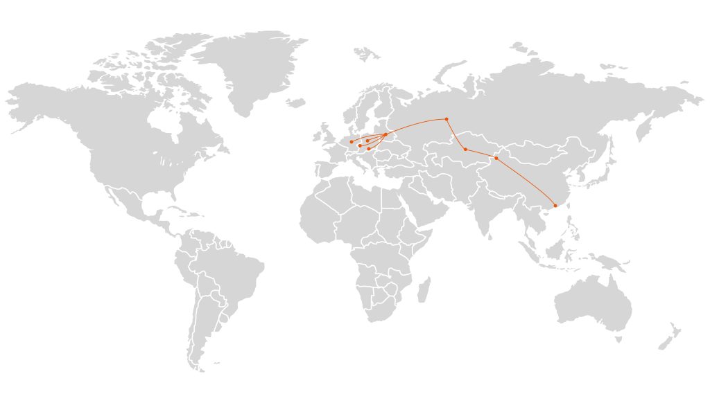 world map with delivery routes 2