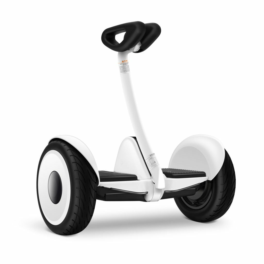 image of a black and white scooter