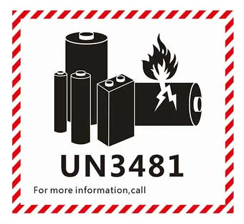 lithium battery shipping label
